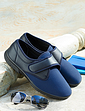 DB Shoes Extra Wide Touch Fasten Stretch House Shoes - Navy