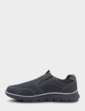 Dr Keller Wide Fit Slip On Trainer Shoe - Black