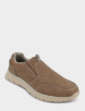 Dr Keller Wide Fit Slip On Trainer Shoe - Brown