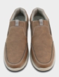 Dr Keller Wide Fit Slip On Trainer Shoe - Brown