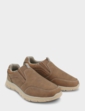 Dr Keller Wide Fit Slip On Trainer Shoe - Brown