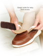 DB Shoes Mens Leather Touch Fasten Trainer Darwin Extra Wide - Chestnut
