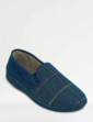 Dr Keller Wide Fit Slipper With Memory Foam - Navy