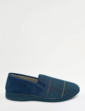 Dr Keller Wide Fit Slipper With Memory Foam - Navy
