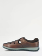 Pegasus Leather Wide Fit Sandal Shoe - Brown