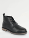 Pegasus Leather Wide Fit Derby Boot with Side Zip - Black