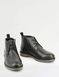 Pegasus Leather Wide Fit Derby Boot with Side Zip - Black