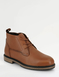 Pegasus Leather Wide Fit Derby Boot with Side Zip - Tan