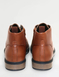 Pegasus Leather Wide Fit Derby Boot with Side Zip - Tan