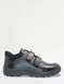 Pegasus Leather Waterproof Extra Wide Touch Fasten Boot - Black