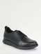 Pegasus Ortholite Premium Lace Fasten Wide Fit Leather Shoes - Black
