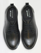 Pegasus Ortholite Premium Lace Fasten Wide Fit Leather Shoes - Black