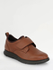 Pegasus Ortholite Premium Touch Fasten Wide Fit Leather Shoes - Brown
