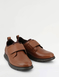 Pegasus Ortholite Premium Touch Fasten Wide Fit Leather Shoes - Brown