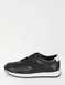 Pegasus Leather Wide Fit Trainer - Black
