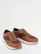 Pegasus Leather Wide Fit Trainer - Tan