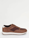 Pegasus Leather Wide Fit Trainer - Tan
