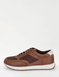 Pegasus Leather Wide Fit Trainer - Tan