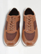 Pegasus Leather Wide Fit Trainer - Tan