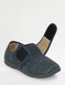 Dr Keller Wide G Fit Touch Fasten Slipper with Memory Foam - Navy