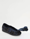 Extra Wide Fit Touch Fasten Outdoor Sole Slipper - Navy