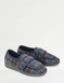 Extra Wide Fit Touch Fasten Outdoor Sole Slipper - Navy
