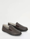 Leather Wide Fit Sherpa Lined House Shoe - Brown