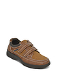 Cushion Walk Wide G Fit Touch Fasten Shoes with Gel Pad - Brown