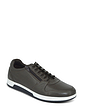 Pegasus Wide G Fit Leather Lace Trainer with Side Zip - Brown
