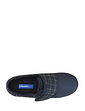 Extra Wide H Fit Touch Fasten Slippers with Outdoor Sole - Navy