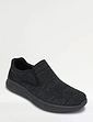 Pegasus Wide Fit Slip On Leisure Shoe - Black