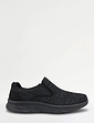 Pegasus Wide Fit Slip On Leisure Shoe - Black