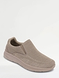 Pegasus Wide Fit Slip On Leisure Shoe - Taupe