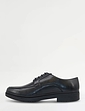 Pegasus Leather Wide G Fit Lace Derby Shoe - Black