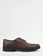 Pegasus Leather Wide G Fit Lace Derby Shoe - Brown