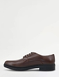 Pegasus Leather Wide G Fit Lace Derby Shoe - Brown