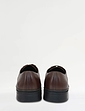 Pegasus Leather Wide G Fit Lace Derby Shoe - Brown