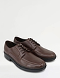 Pegasus Leather Wide G Fit Lace Derby Shoe - Brown