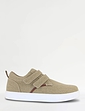 Pegasus Wide Fit Touch Fasten Canvas Shoe - Beige