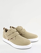 Pegasus Wide Fit Touch Fasten Canvas Shoe - Beige