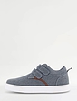 Pegasus Wide Fit Touch Fasten Canvas Shoe - Navy