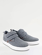 Pegasus Wide Fit Touch Fasten Canvas Shoe - Navy