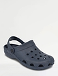 Wide Fit Slip On Clog - Navy
