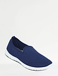 Pegasus Wide Fit Slip On Pumps - Navy