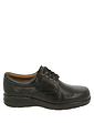 DB Shoes Mens Bob Leather Extra Wide EE - 4E Lace - Black