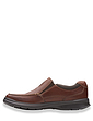 Clarks Cotrell Free Wide H Fit Leather Slip On Shoe - Brown