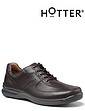 Hotter Lance Dual Wide Fit Leather Lace Shoe - Brown