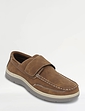 Wide Fit Touch Fasten Deck Shoe - Brown