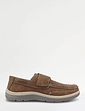 Wide Fit Touch Fasten Deck Shoe - Brown