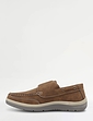 Wide Fit Touch Fasten Deck Shoe - Brown